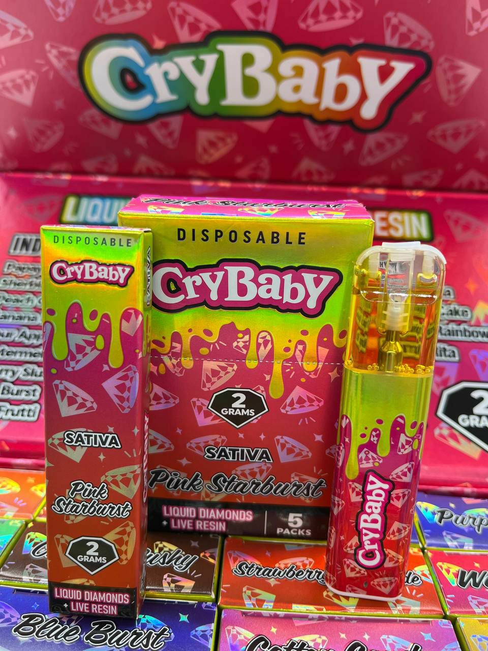 crybaby pink starburst disposable crybaby pink starburst disposable